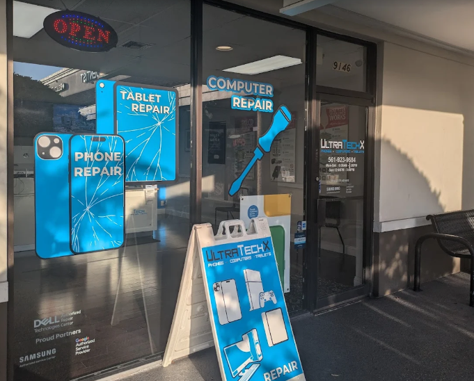 UltraTechX storefront on Glades Rd - how to choose a phone repair shop in Boca Raton
